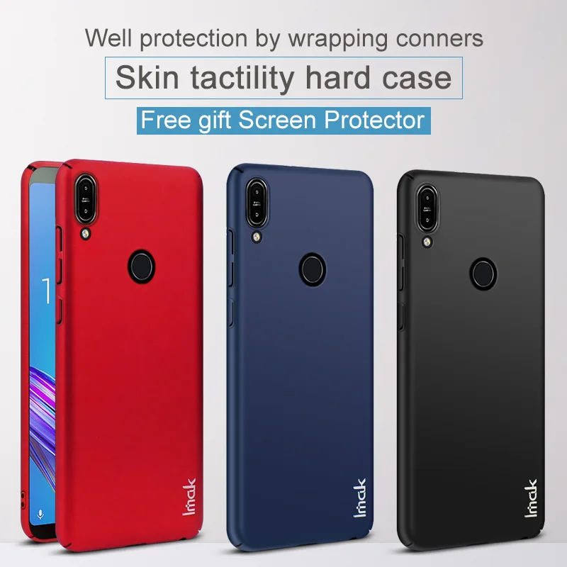 For Asus Zenfone Max Pro M1 ZB601KL case iMAK Jazz Slim SKin Tactility Hard Phone Screen protector |