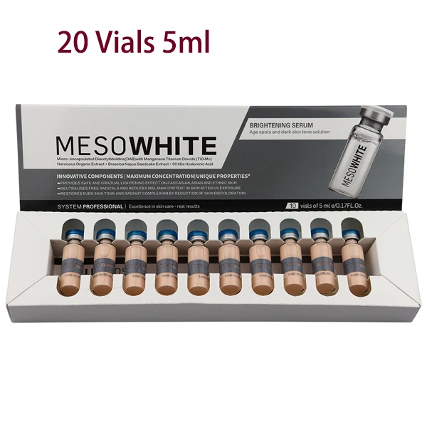 Коже сияние крем Сыворотки Mesowhite свечение обработки Mesowhite мезо BB для раздраженной кожей Цвет микронединг макияж - Цвет: 20  Vials 5ml