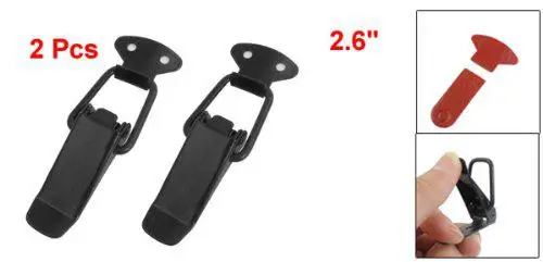 

Adeeing 2pcs 6.5 x 2.5 x 1.1cm Black Metal Box Toggle Tailgate seal Ecofriendly Mater Latch Catch Hasp Clamp for Car-Small r30