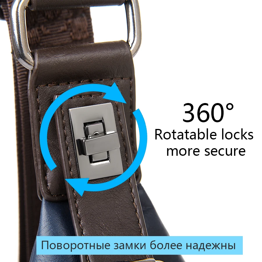 Bolso de mano a la moda para hombre, con botón giratorio a prueba de ftproof, bolsas de pecho de cuero abiertas, bolsos de hombro para hombre, paquete de cintura para pecho