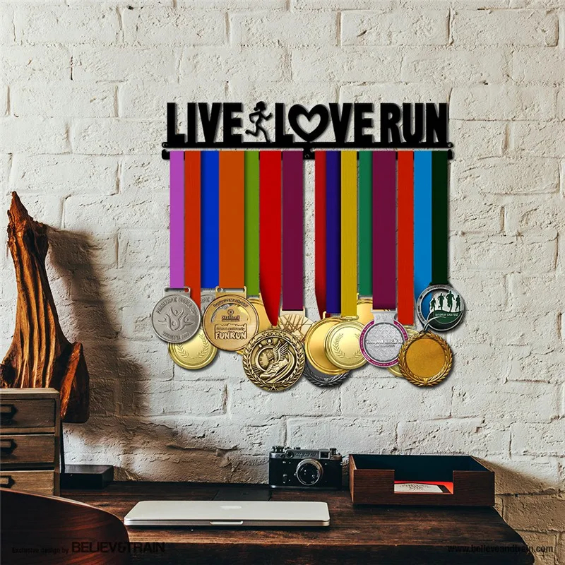 

WR New Arrive AAA High Quality Believe&Train Live Love Run Women - Running Medal Hanger