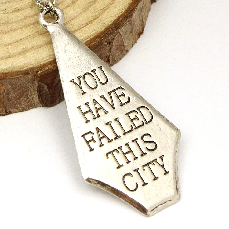 

DC Comics Superhero Green Arrow You Have Failed This City Pendant Necklace Arrowhead Choker Necklace