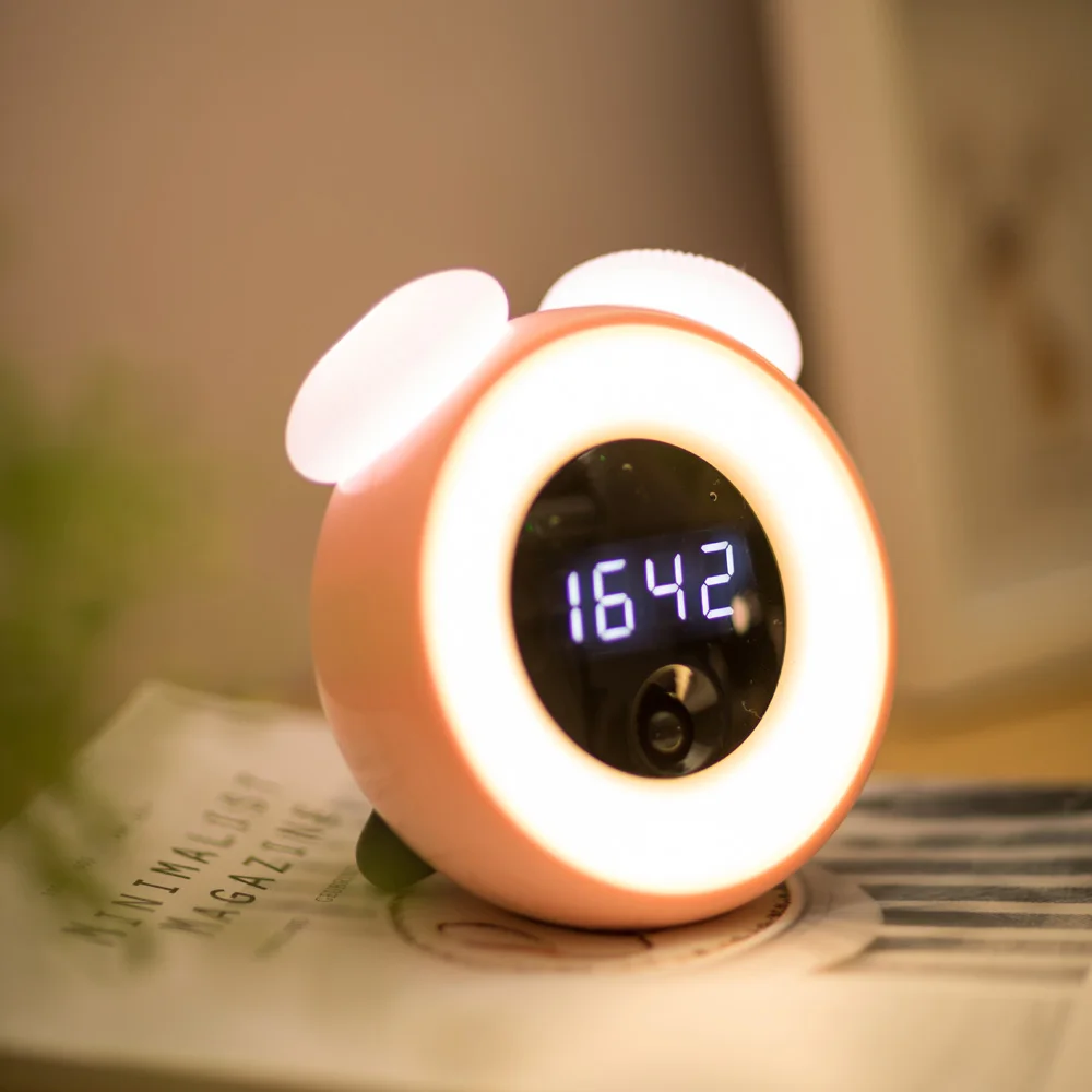 

Fashion Design Alarm Clock Night Lamp,Wake Up LED Touch Control kids Alarm Clock with Light Sensor