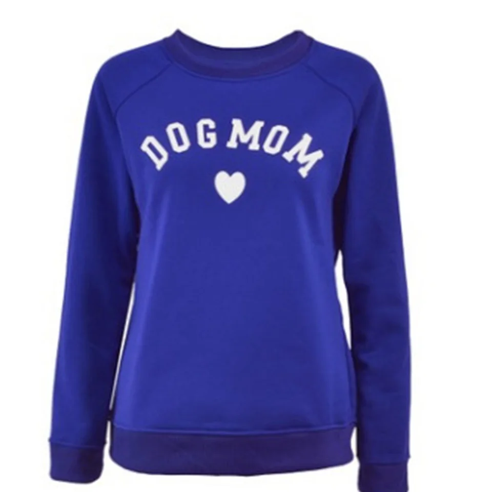 Толстовка с надписью Dog Mom Poleron Mujer красный пуловер Черный свитшот большие размеры