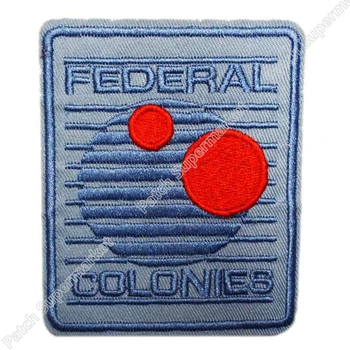 

3.4" TOTAL RECALL Patch Federal Colonies 50% OFF FOR 10 LOTS TV Movie Series applique iron on logo badge costume Uniform