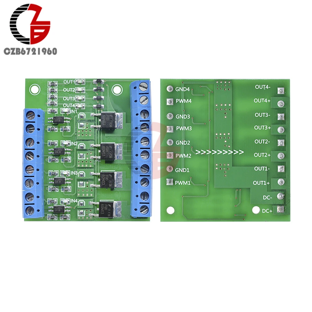 Mosfet 4 канала импульса триггер переключениt плата контроллера ШИМ оптрон оптико-изолятор драйвер платы для мотор светодиодный светильник