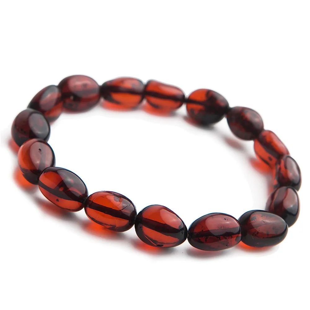 

Genuine Jewelry Bracelets Natural Red Crystal Gems Oval Shaped Charm Bracelets For Men Women Female Jewelry Bangle