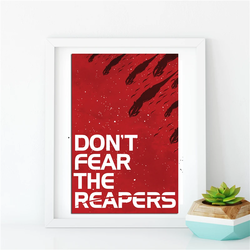 Mass Effect Don't Fear The Reaper холст картина печать спальня домашний декор Современное