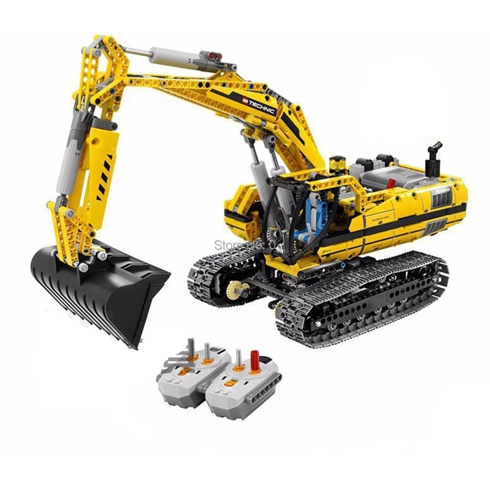 

20007 1123pcs technic series excavator remote control rc electric building blocks compatible 8043 bricks Toy