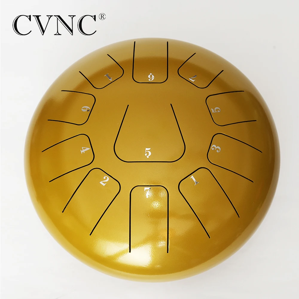 

12'' Steel Tongue Drum 11 Notes Handpan Drum Tankdrum Percussion Instrument with Many Accessories Gift for Adult Kids Friends