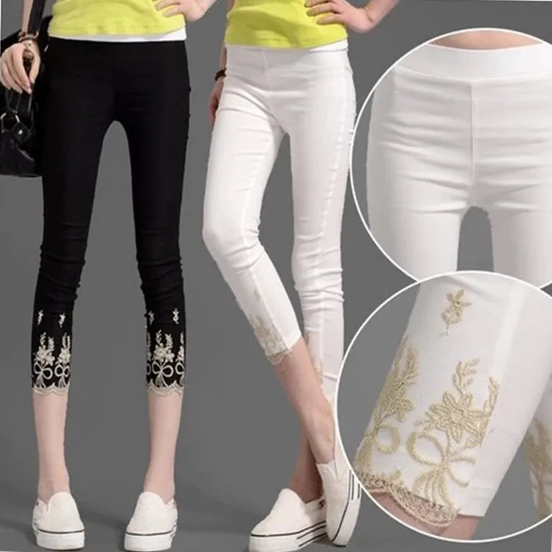 three quarter length jeggings