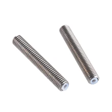 2pcs MK8 M6 * 40mm Stainless Steel Nozzle Extruder Throat Teflon Tubes Pipes for 1.75mm Filament 3D Printer Parts For Printing
