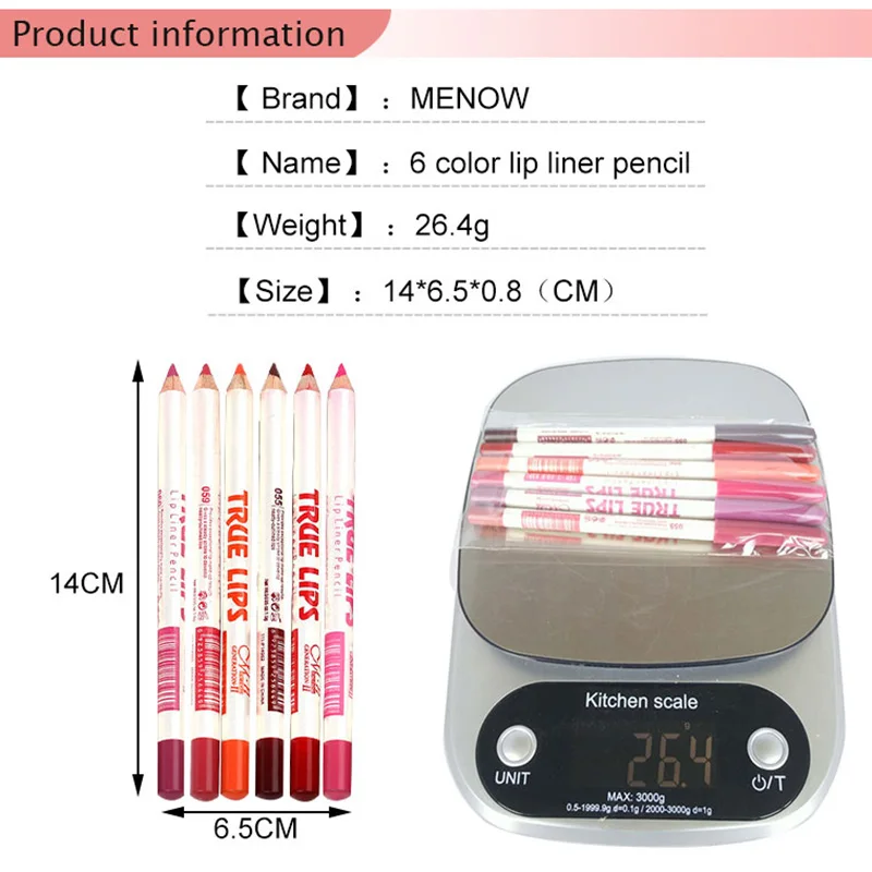 6 цветов/Набор Профессиональный макияж карандаш для губ стойкий водостойкий косметический набор QRD88