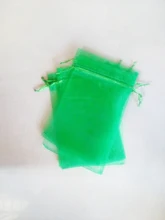 20 unids Hierba verde del regalo del organza bolsas 20×30 cm bolsos de fiesta para las mujeres evento casarse Con Cordón bolsa de La Joyería pantalla Bolsa de accesorios de bricolaje