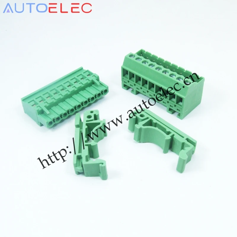 

10sets Pitch 5.08mm 9pin Screw Plug-in Terminal Blocks connector NS35mm Din Rail Mounting instead of NO: UMSTBVK 2.5/ 9-G-5.08