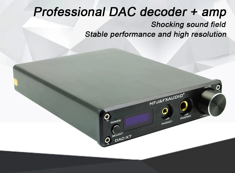 Fx-аудио DAC-X7 XMOS AK4490EQ USB DAC декодер HiFi аудио усилитель для наушников DSD256 OPA2604 TPA6120 USB/оптический/коаксиальный/AUX In