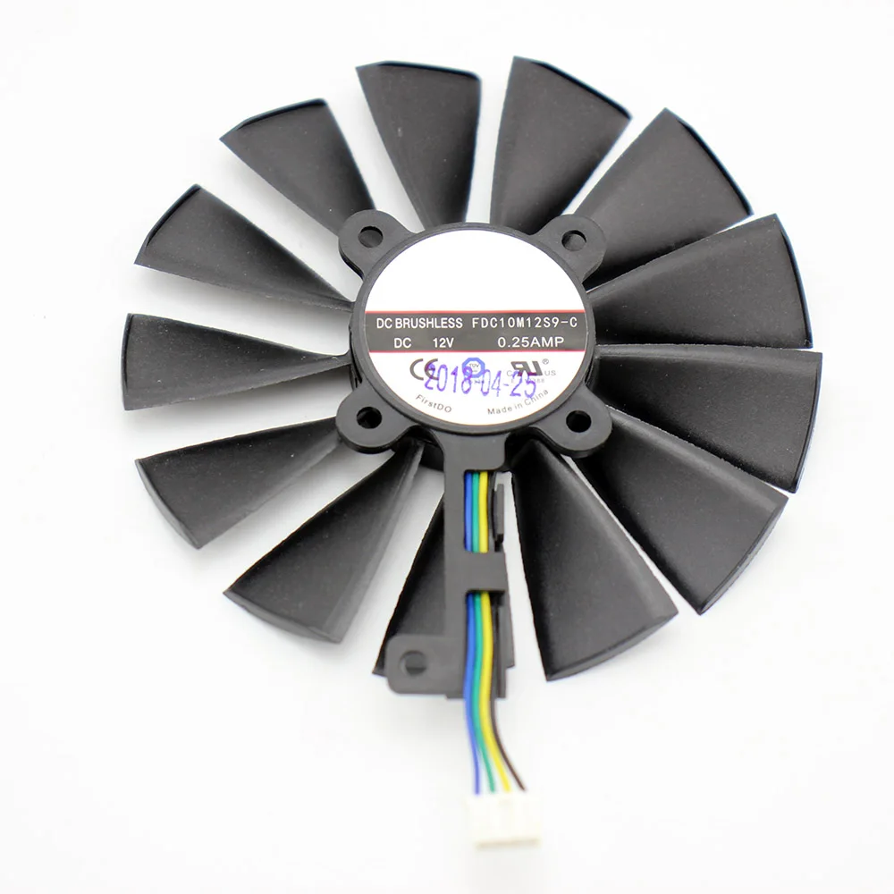 Вентилятор VGA для ASUS STRIX DUAL RX 580 O4G RX580 O8G Gaming охлаждающий вентилятор с 13 лопастями 2