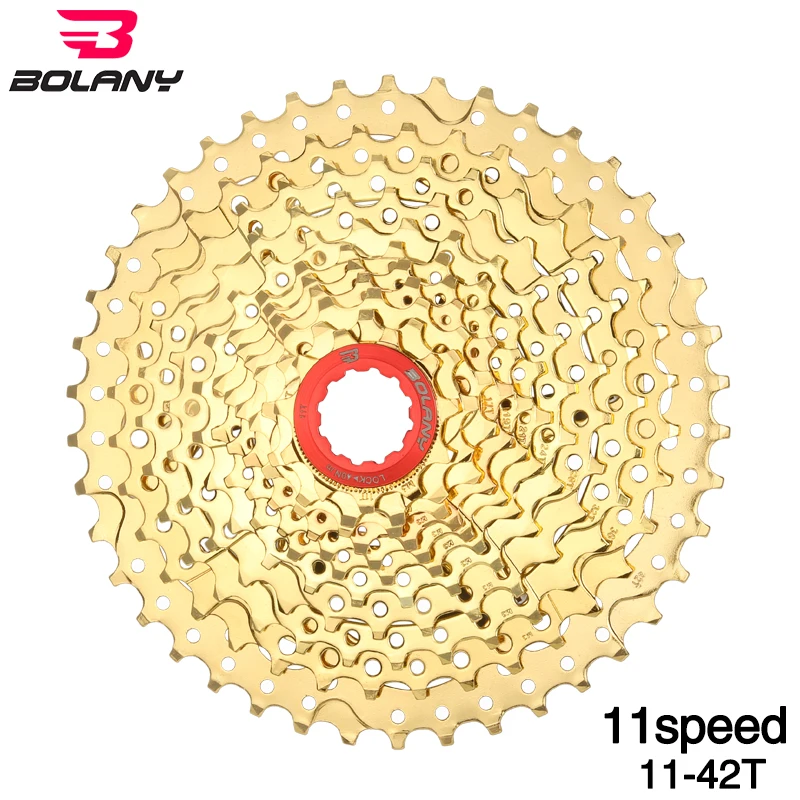 BOLANY MTB 11 скоростной велосипед Золотой Cassette11S 11-42T Сверхлегкий Золотой свободного хода горный велосипед части для XX1 XT M8000 SLX M7000