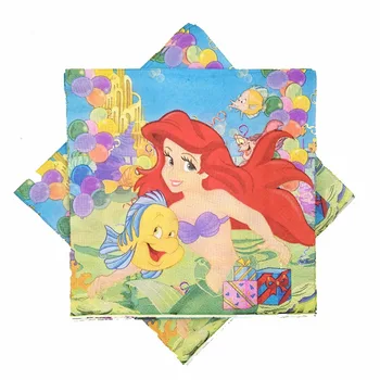 

20pcs/lot Mermaid disposable napkins paper napkins Mermaid theme birthday party supplies unicorn theme napkins