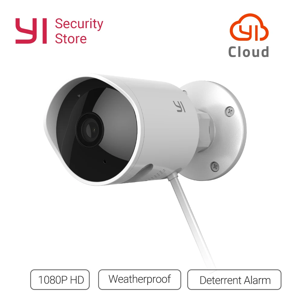 YI Outdoor Security Camera Cloud Cam Wireless IP 1080p resolution