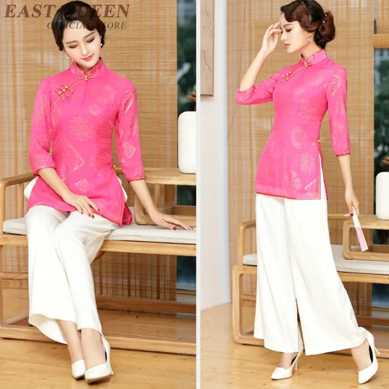 Китайская блузка рубашка традиционная китайская одежда для женщин льняная Восточная китайская одежда женские топы и блузки FF985