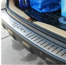 Stainless Steel Rear Bumper outer Protector Sill Trunk Pedals Tread Plate Trim Fit For Honda CRV CR-V 2007-2011