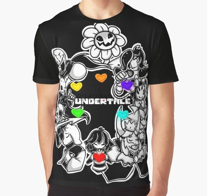 All Over Print 3D Tshirt Men Funny T Shirt Undertale XXV Full Big print Graphic T-Shirt | Мужская одежда