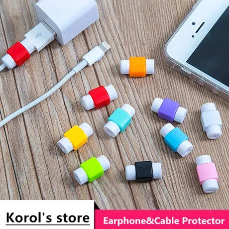 50 шт./лот модный защитный чехол для проводных usb-наушников красочный кабель