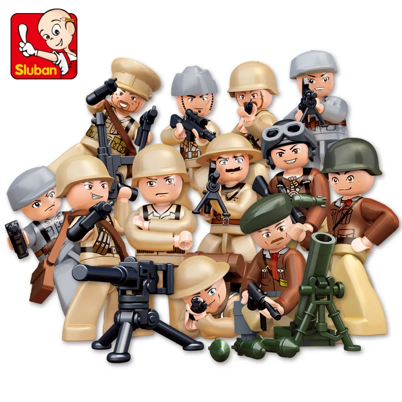 S Model Compatible with Lego B0580 16Pcs Soldier Models Building Kits Blocks Toys Hobby Hobbies For Boys Girls