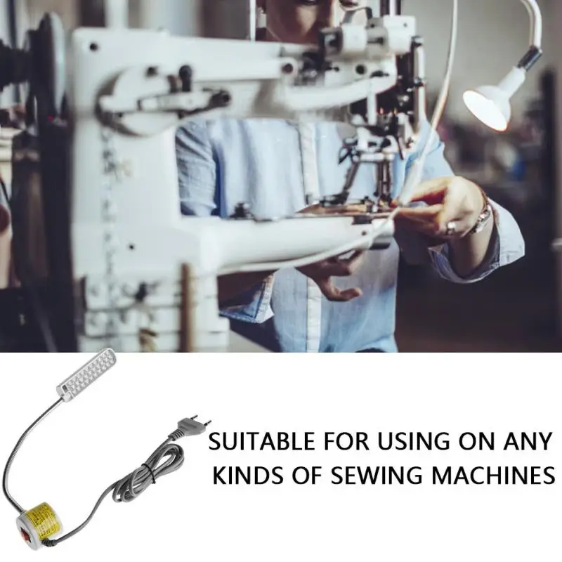 

110V-250V Sewing Machine LED Light Industrial Lamp LED Light Work For Sewing Machine Adjustable Magnetic Base Gooseneck Lamp
