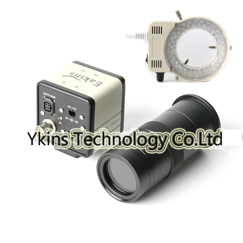

HD 800TVL 1/3" CCD Digital Industrial Microscope Camera + 100X C Lens + 56 LED Ring Light