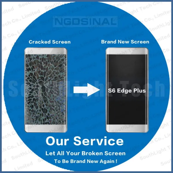 

Repair Service For Samsung Galaxy S6 Edge Plus LCD Screen G928F Display Assembly With Frame Damaged Touch Glass Digitizer Renew