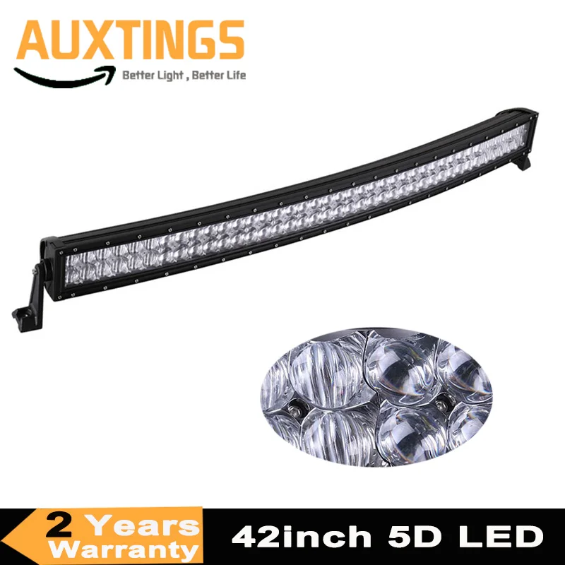 

5D Lens 42inch Curved OffRoad LED Work Light Bar for Tractor Boat 4WD 4x4 Car Truck SUV ATV Car Driving Lamp