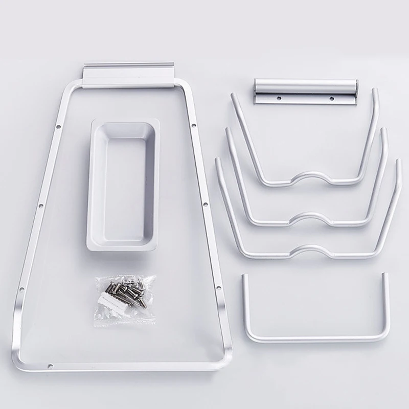 

1 Pcs Multi-layer Cabinet Door Wall Pot Lid Storage Rack Spatula Pot Pan Covers MDJ998