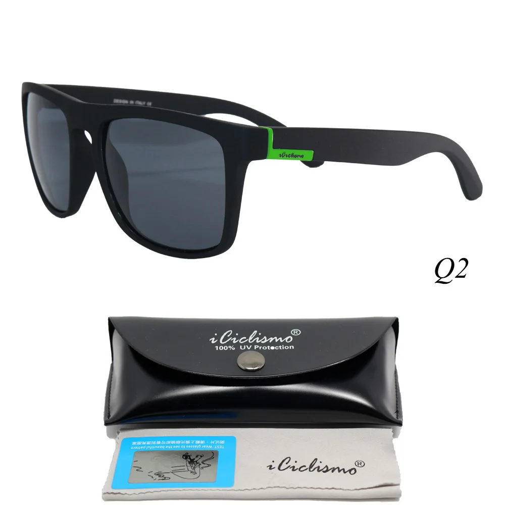 QUISVIKER, поляризационные солнцезащитные очки для мужчин, для кемпинга, рыбалки, очки с защитой от уф400 лучей, очки для велоспорта, TR90, оправа, спортивные, походные очки - Цвет: Q2