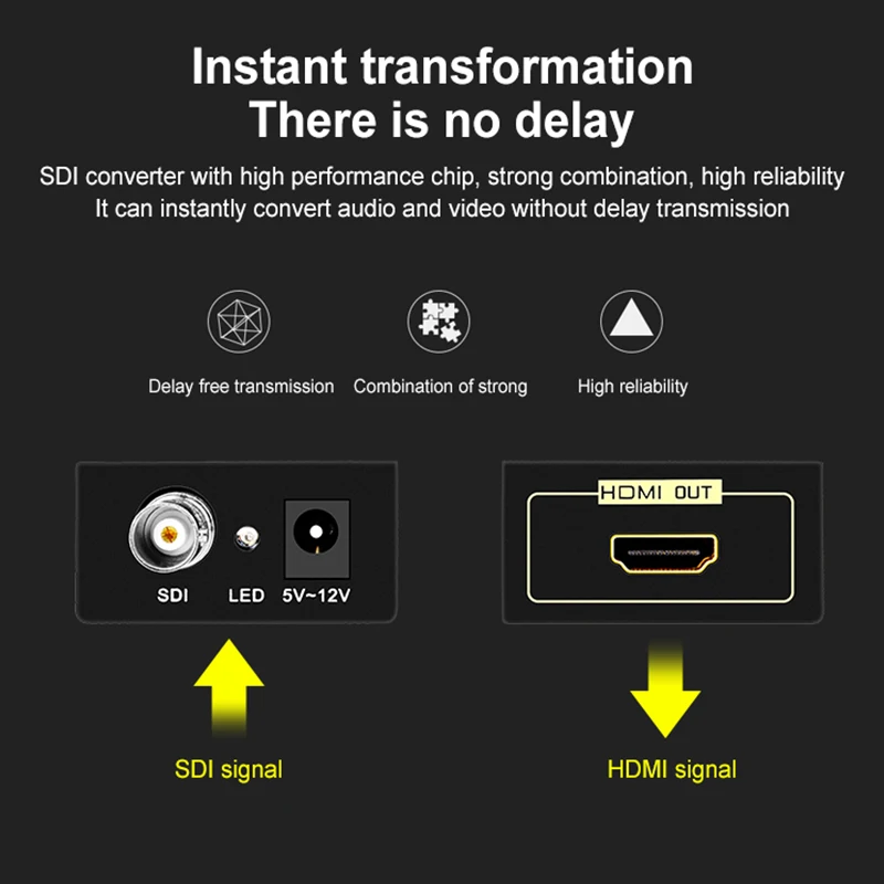 Новое поступление преобразователь Аудио Видео SDI в HDMI адаптер BNC HD 3G для монитора