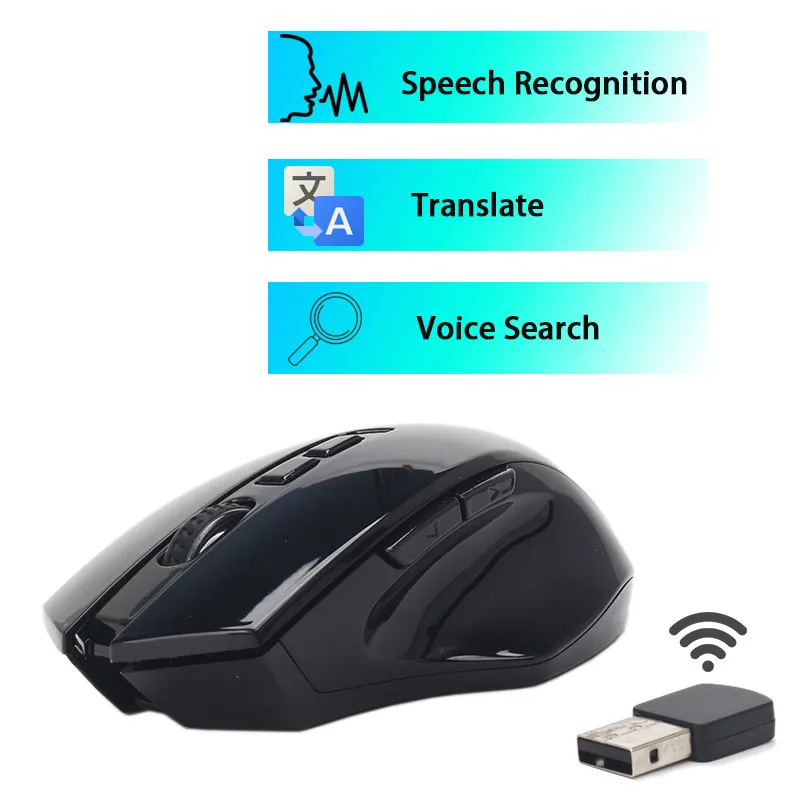 

1200DPI Wireless Voice Typing Mouse 2.4GHz Optical Voice Typing/Search Smart Voice Mouse