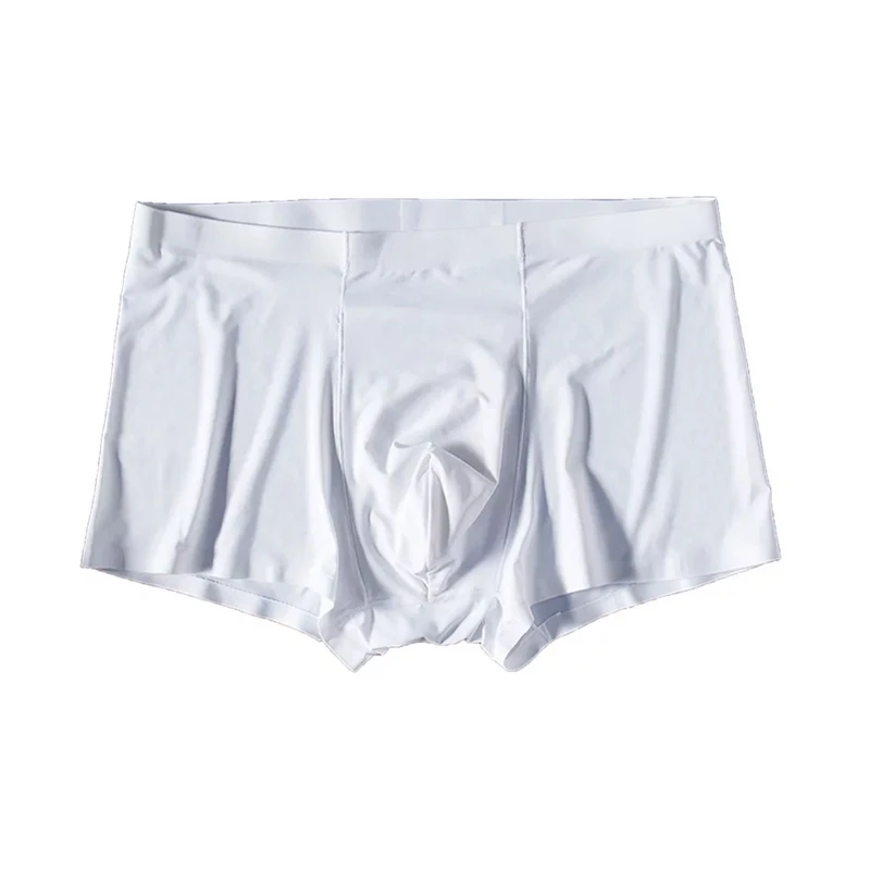 

High Quality New Men Boxer Shorts Ice Silk Nylon Ultra-thin Breathable Cool Underwear Mens Boxers for Summer Sexy