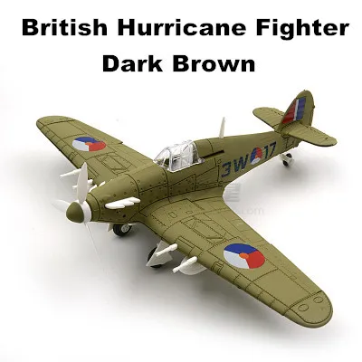 Hurricane Dark Brown WW2, немецкий истребитель BF109, модель самолета, 6 шт., сделай сам, набор, модель самолета, Обучающие игрушки, Armas, блоки, Juguetes Educativos, детский подарок - Цвет: Hurricane Dark Brown