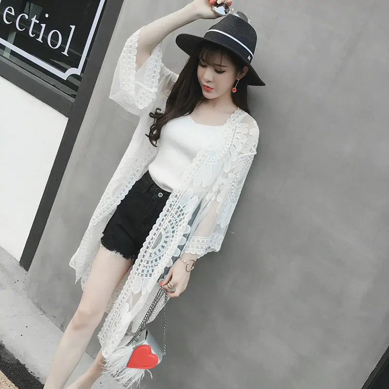 white lace cardigan outfit