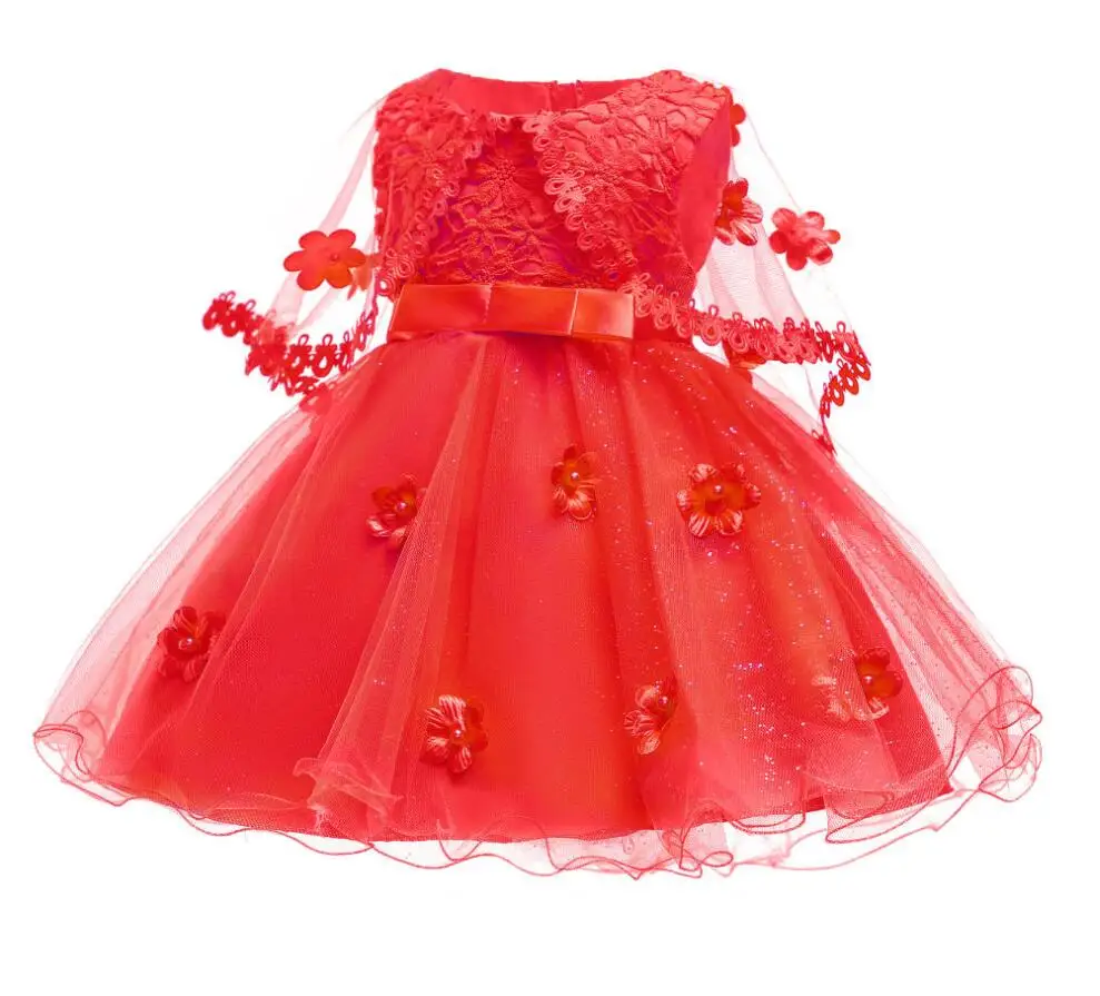 Vestido/ г. Летнее платье для маленьких девочек платья на день рождения для девочек от 0 до 3 лет праздничное платье принцессы с цветочным рисунком Одежда для девочек