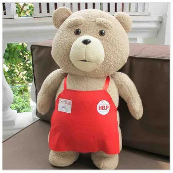 

Teddy Bear Ted 2 Plush Toys In Apron 45CM Soft Stuffed Animals Ted Bear Plush Dolls