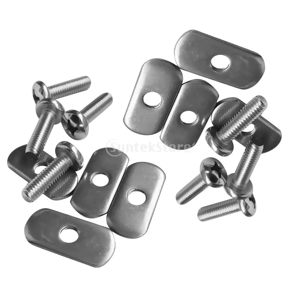 

8 Sets Stainless Steel Kayak Rail/Track Screws & Nuts Hardware Gear Mounting Replacement Kit for Kayaks Canoes Boats Rails