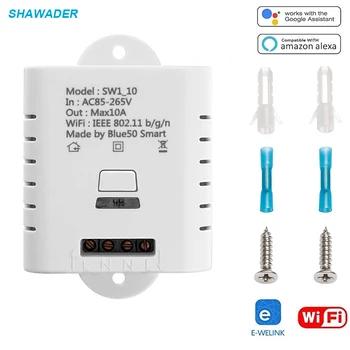 

Wirelss Smart Wifi Switch Home Universal Wlan WeLink App Share Timing Remote Control Work with Alexa Google Assistant IFTTT