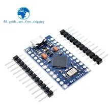 Завеса Pro Micro ATmega32U4 5V 16 МГц заменить ATmega328 для Arduino Pro Mini с 2 Row штыревые для Leonardo Mini Usb Интерфейс