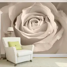 Ручная роспись маслом с белой розой 3D обои-фон для декорирования росписи