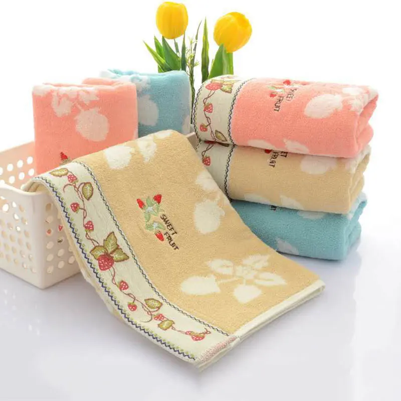 

Cotton Towel Flower Pattern Face Towel for Adult Soft Hand Towels Breathable Water Absorption Quick Drying Toalla De Cara