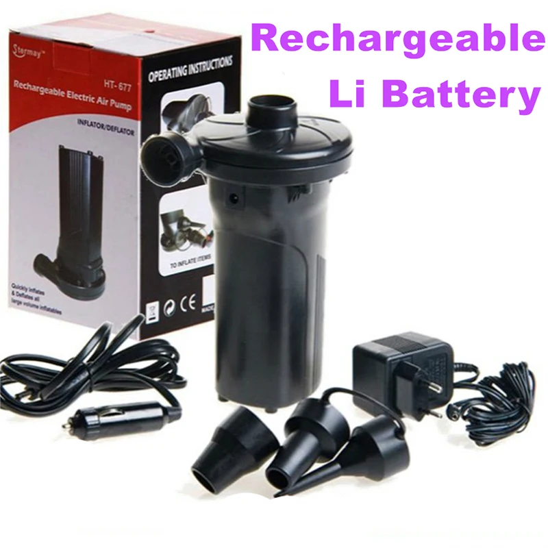 

Rechargeable Electric Air pump nickel-cadmium Battery inflatable air Pump Inflate Reflate for Outdoor Kayak Airbed boat fishing