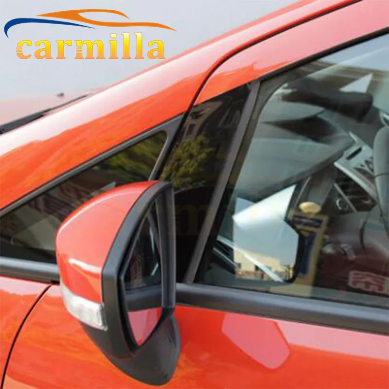 Carmilla 8 шт./компл. автомобиль BC стойка анти черная зеркальная поверхность наклейка