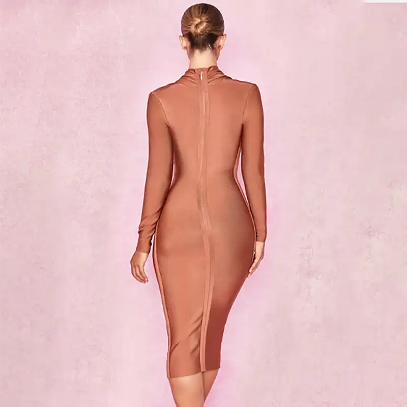 light brown bodycon dress